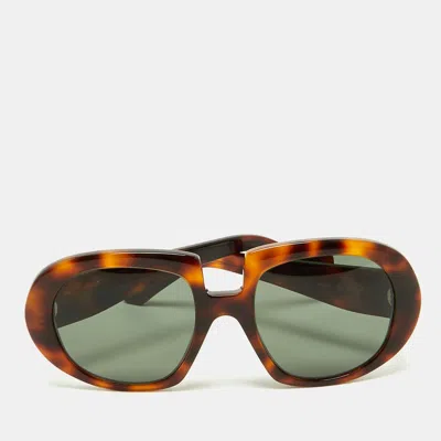 Pre-owned Loewe Tortoise Brown Alw40031i Anagram Frame Oversized Sunglasses