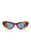 Loewe Tortoiseshell Acetate Sunglasses In Blue