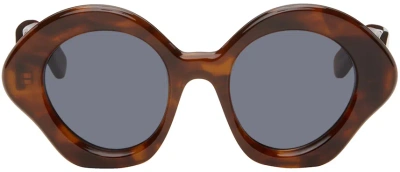 Loewe Tortoiseshell Bow Sunglasses In Brown