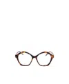 Loewe Tortoiseshell-effect Square-frame Acetate Glasses In Multicolor