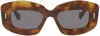 Loewe Tortoiseshell Screen Sunglasses In Blondehavana/smoke