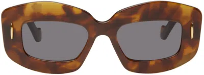 Loewe Tortoiseshell Screen Sunglasses In Blondehavana/smoke