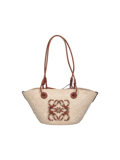 Loewe Tote Bag "anagram" In Beige