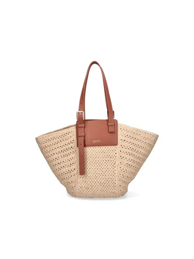 Loewe Tote Bag "hammock Cabas" In Brown