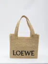 Loewe Tote Bag In Raffia Medium In Multi