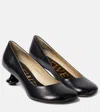 Loewe Petite Black Toy Pumps With A Darling Lacquered Heel In Black