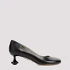 Loewe Petite Black Toy Pumps With A Darling Lacquered Heel In Black