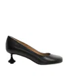 Loewe Petite Black Toy Pumps With A Darling Lacquered Heel In Black