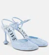 Loewe 90mm Toy Crystal-embellished Ankle-strap Pumps In Blue
