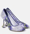 Loewe Scarpe Con Tacco Toy In Rete Decorata Donna In Purple