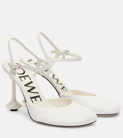 Loewe Toy 90 Leather Pumps In White