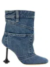 Loewe Toy Panta 90 Denim Ankle Boots In Denim