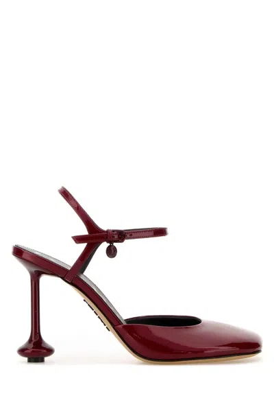 Loewe Toy Ankle Strap Pump 90 In Burgundy