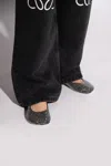 Loewe Toy Crystal-embellished Suede Ballet Flats In Black