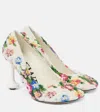 Loewe Toy Beaded Canvas Pumps In White