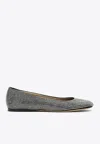Loewe Toy Crystal-embellished Suede Ballet Flats In Black