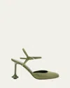 Loewe Toy Embellished Suede Ankle-strap Pumps