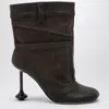 Loewe Suede Ankle Boots With 9 Cm Heel Height For Women In Brown