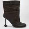 Loewe Suede Ankle Boots With 9 Cm Heel Height For Women In Brown