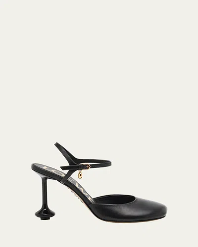 Loewe Toy Leather Ankle-strap Pumps In Black