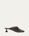 Loewe Toy Leather Drop Stiletto Mules In Burgundy