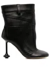 LOEWE TOY LEATHER HEEL ANKLE BOOTS