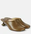 Loewe Toy Leather Drop Stiletto Mules In Green