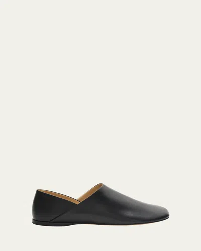 LOEWE TOY LEATHER SLIPPER LOAFERS