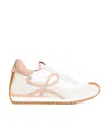Loewe Flow Runner Leather-trimmed Shell And Suede Sneakers In White