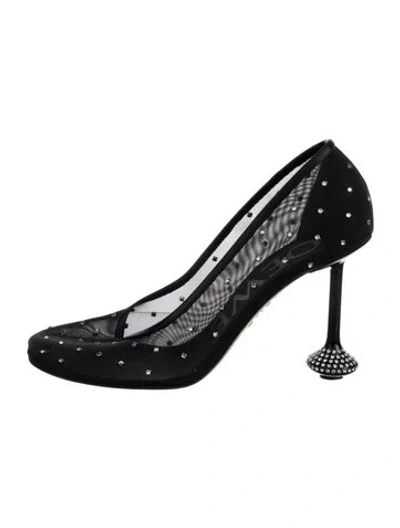 Pre-owned Loewe Toy Mesh Pumps In Black