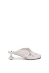 Loewe 45mm Floral Print Calf Leather Mules