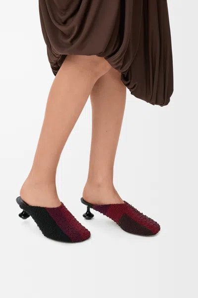 Loewe Toy Mule In Embroidered Canvas Size:39 For Woman In Black