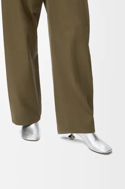 Loewe Toy Mule In Laminated Lambskin Size:41 For Woman In Silver