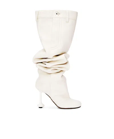 Loewe Toy Over The Knee Boot In Nappa Lambskin In White