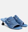 Loewe Toy Panta Denim Slide Sandals In Blue