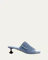 Loewe Toy Panta Denim Slide Sandals In Blue