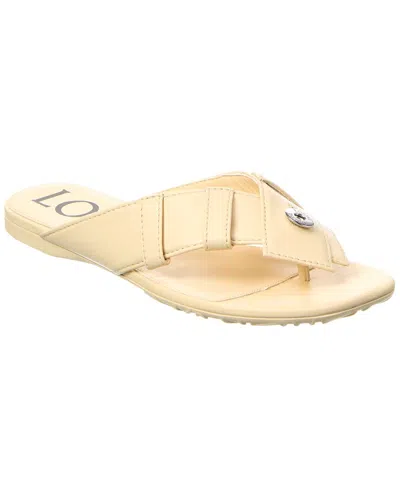 Loewe Toy Panta Leather Sandal In Yellow