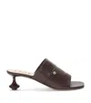 Loewe Toy Panta Leather Slide Sandals In Brown