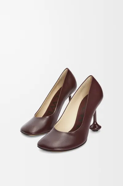 Loewe Toy Pump In Goatskin Size:39 1/2 For Woman In Burgundy