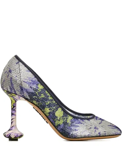 Loewe Toy Sequined Pumps In Multi