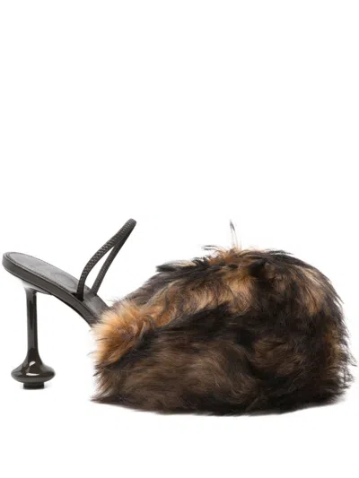 LOEWE LOEWE TOY SHEARLING HEEL SANDALS