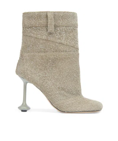 Loewe Toy Short Boots In Khaki Green