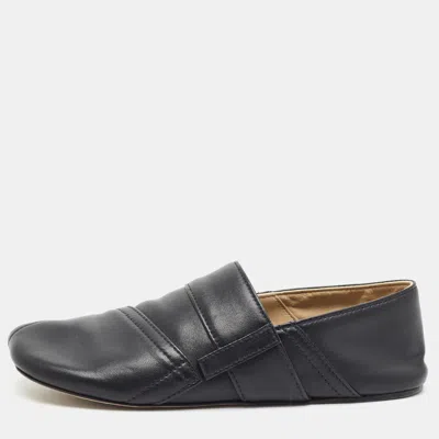 Pre-owned Loewe Toy Size 41 Black Leather Smoking Slippers