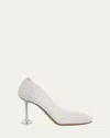 Loewe Toy Crystal-embellished Mesh Pumps In Transparent