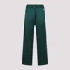 Loewe Dark Green Cotton Pants With Elasticated Waistband In Dark Green