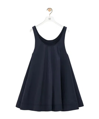 Loewe Trapeze Anagram-motif Dress In Black