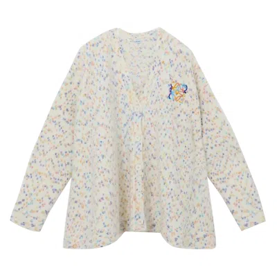 Pre-owned Loewe Trapeze Cardigan 'white/multicolor' | Women's Size M