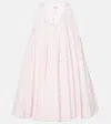 Loewe Trapeze Cotton Minidress In White/pink