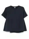 Loewe Cotton Crew Neck T-shirt With Flared Hem In Blue