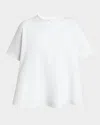 Loewe Women Anagram-embroidered Trapeze T-shirt In White